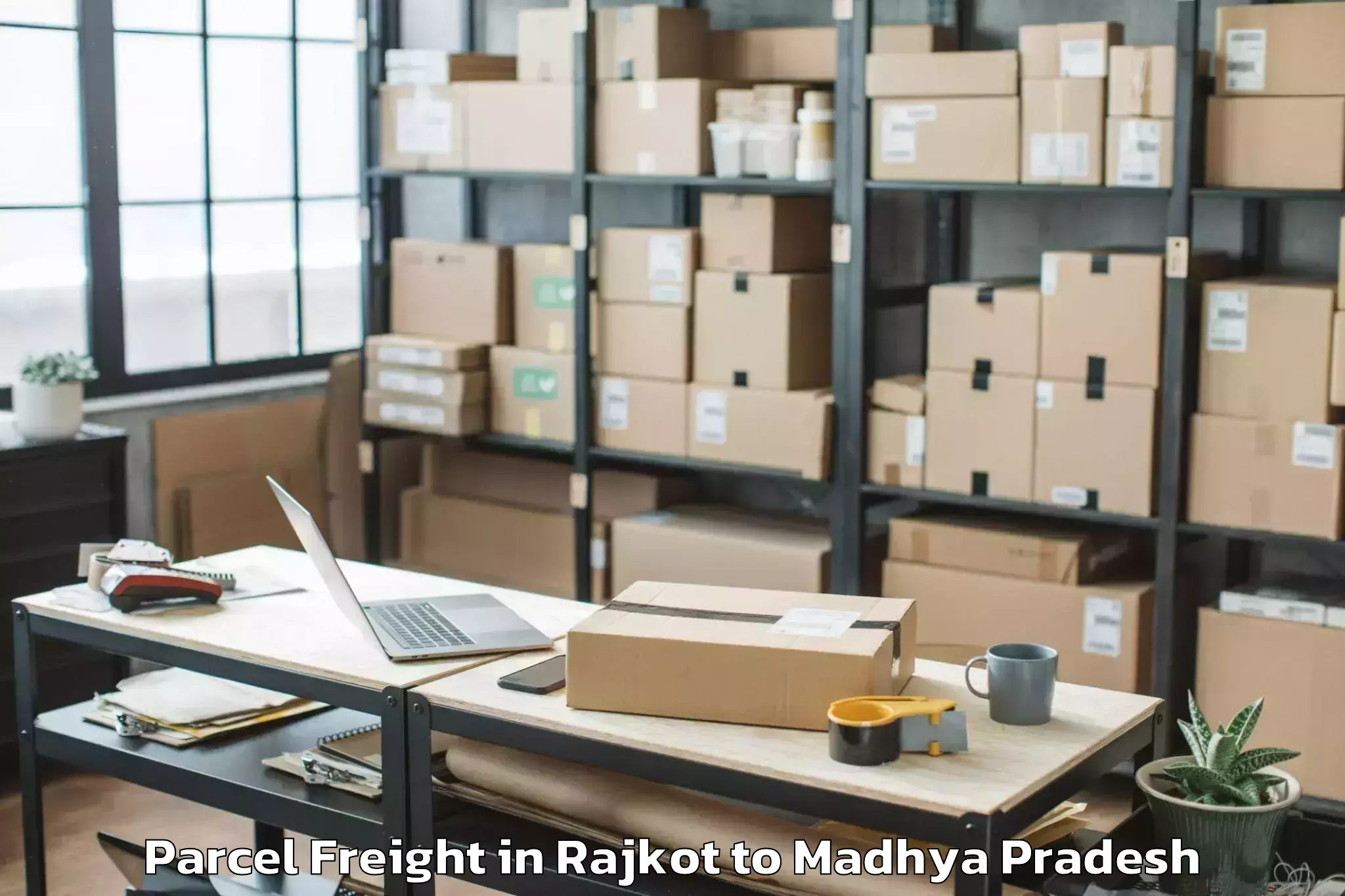 Professional Rajkot to Vikram University Ujjain Parcel Freight